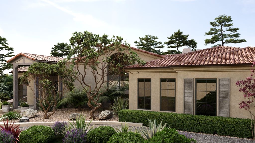 Backyard of the house