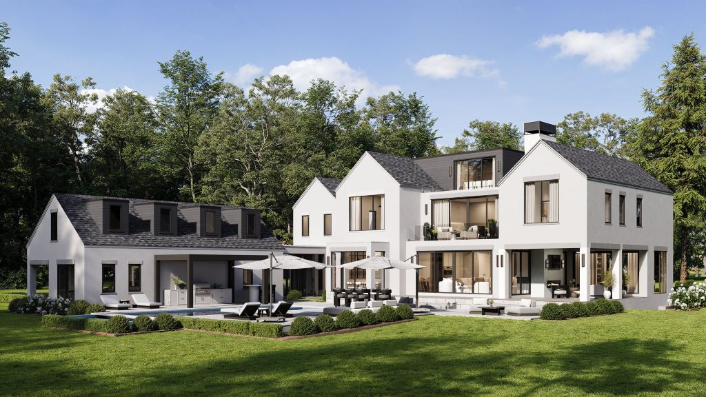 Luxury backyard render