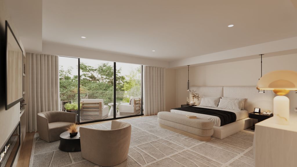 Modern master bedroom