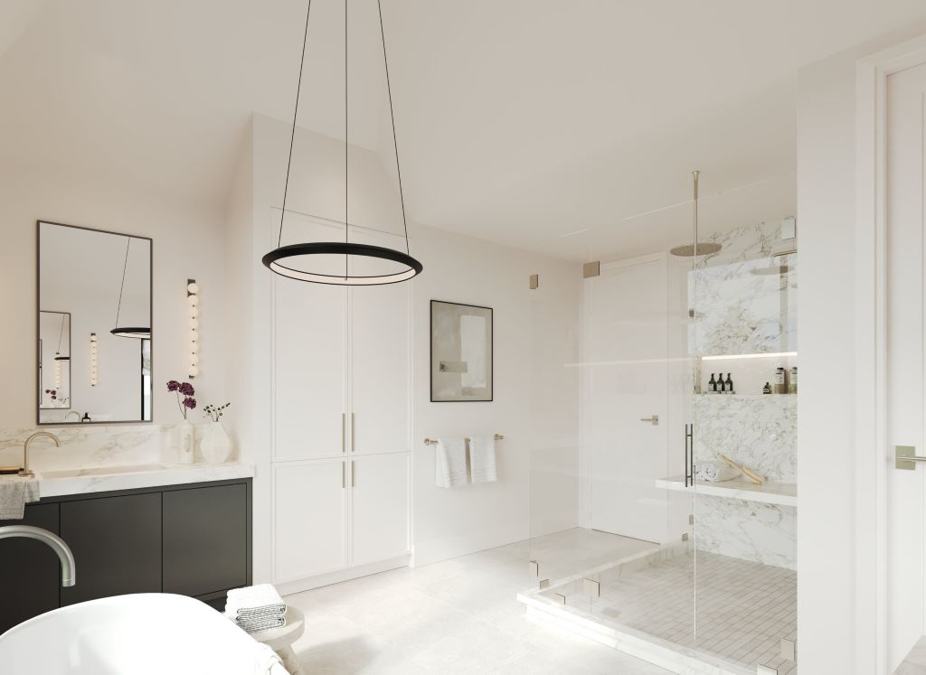 Marble bathroom render