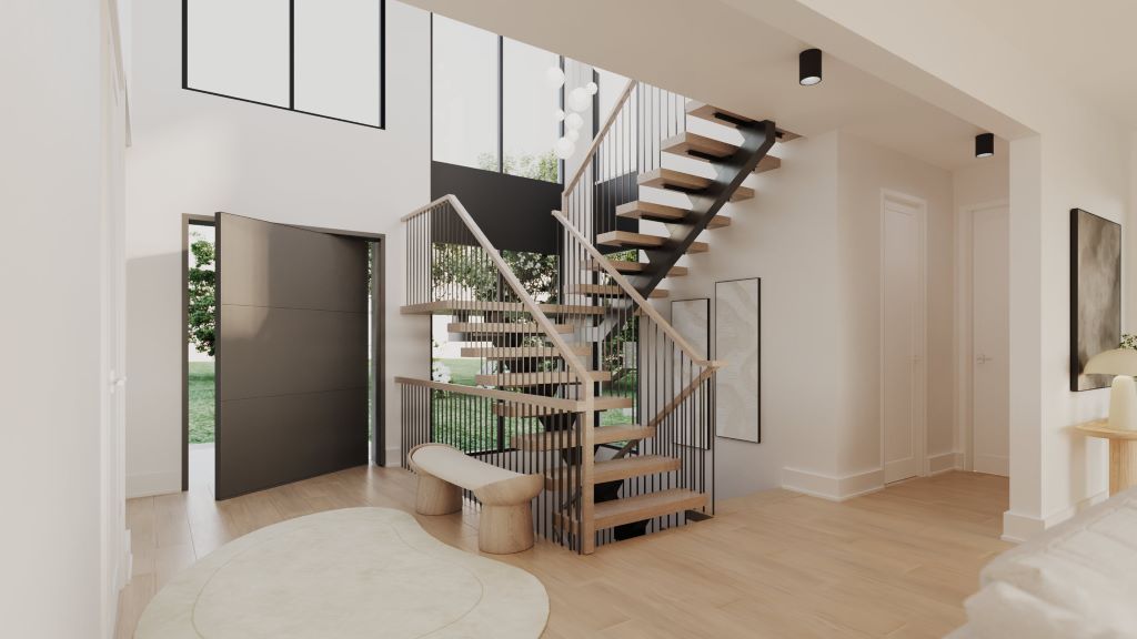 Modern staircase hall