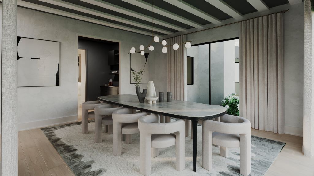 Contemporary dining render